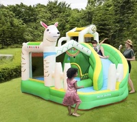 Château gonflable aquatique et trampoline pour enfants Jumping Deer : toboggan aquatique élastique et piscine, amusant, durable, en nylon, facile à installer, pour l'extérieur