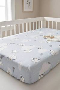 Custom Coastal Nursery Baby Crib Fitted Sheet OEM Tencel™ Baby Bedding Manufacturer - Product Image 3