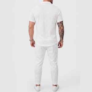 Traje de Negocios Personalizado de Fábrica para <span class=keywords><strong>Hombre</strong></span>, Talla Grande, Suave y Cómodo, Traje de Verano de 2 Piezas, Ropa Deportiva Informal Holgada, Plazo de Entrega de 15 Días - Product Image 2