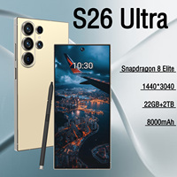 Smartphone S26Ultra de Alta Calidad con Doble Tarjeta SIM, Reconocimiento Facial y de Huella Dactilar, Deca Core, Android 15, Versión Global, 4G/5G LTE CDMA