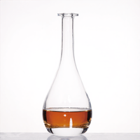 Bouteilles en verre blanc de haute qualité de 700 ml à 1400 ml pour le brandy/la tequila/le whisky/le vin/ Logos/couleurs personnalisables Emballage pour hôtel/bar