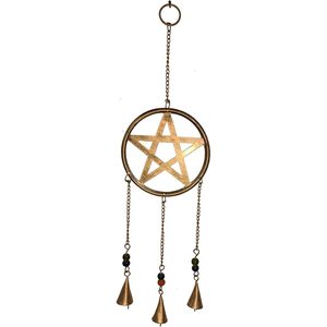 PARIJAT HANDICRAFT Traditional Indian Wind Chimes Handmade Decorative Wall Door Hangings Brass Metal Strings Bell Decoration - Product Image 2