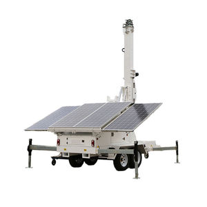 18 मीटर पावर बैंक क्षैतिज मस्तूल इलेक्ट्रिक मोटर चालित 4*380W PV पैनलों सौर ट्रेलर सौर ट्राली - Product Image 3