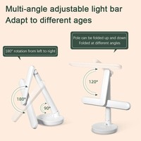 Lampe de chevet moderne à commande tactile, pliable, lampe de bureau de nuit, 3 modes de couleur avec porte-stylo pour dortoir, bureau, chambre à coucher