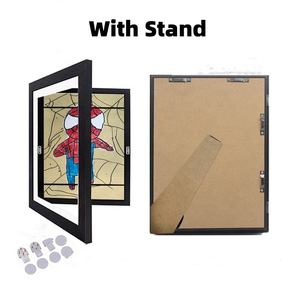 Wholesale Kids Artwork <strong>Frame</strong> 8.5x11 Front Opening Magnetic <strong>Wood</strong> <strong>Picture</strong> <strong>Frame</strong> Changeable Display A4 Children Art OEM - Product Image 3