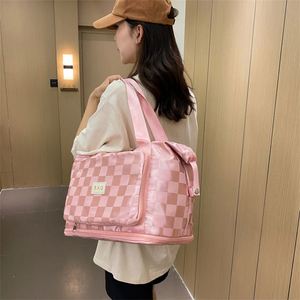 Custom Logo Women Sports Fitness Bag Extendable Duffle <b>Storage</b> Bags Lightweight Travel Luggage Bags - Product Image 1