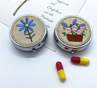 Supermarché Stock Métal pilulier mini étui à médicaments portable pilulier CD-YH098