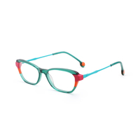 Montures de lunettes en acétate tendance pour femmes, style rétro œil de chat, transparentes, colorées, montures optiques en gros