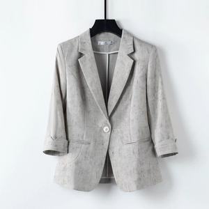 เสื้อเบลเซอร์ลำลองสำหรับผู้หญิง แขนยาว เปิดด้านหน้า เหมาะสำหรับทำงานในออฟฟิศ - Product Image 3