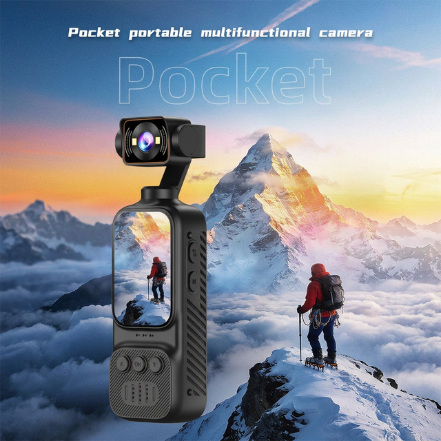 DV07 Pocket Camera 2-inch Screen 4K Video Night Vision Vlog-Friendly Image Stabilization WiFi Outdoor Sports Handheld