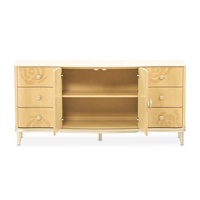 Commode sur mesure à tiroirs, design camélia brillant, dessus en marbre, étagères réglables, console de rangement