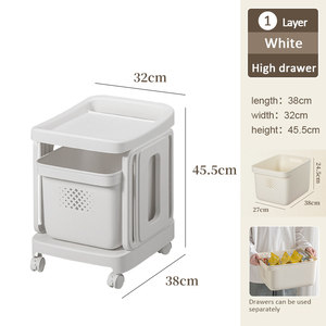 Estante Organizador de Plástico para el Hogar de 1 a 3 Niveles Choice Fun con Ruedas de Carrito Extraíbles, Estrecho para Baño, Proveedor de <span class=keywords><strong>China</strong></span> - Product Image 5