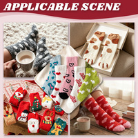 Chaussettes d'intérieur en polaire moelleuse, chaussettes thermiques chaudes d'hiver, chaussettes de détente pour la famille, logo brodé, design confortable pour femmes, chaussettes personnalisées