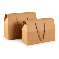 Boîte en papier kraft OEM avec poignée, boîtes d'emballage personnalisées pour savon, bougies, produits d'aromathérapie, fournisseur direct d'usine en gros