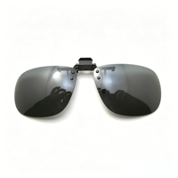 Lunettes de soleil polarisées carrées sans monture à clipser UV400, verres solaires à clipser unisexe pour la conduite, OEM ODM, logo personnalisé