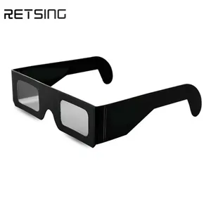 Пассивные круглые поляризованные бумажные 3d-очки с принтом на заказ