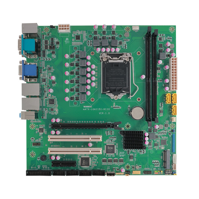 Intel LGA1151 H110 6 7 8 9th I3 I5 I7 CPU 2*DDR4 3*SATA 1*mSATA COM PCIe X16 2*PCI 244mm*244mm Micro ATX Desktop PC Motherboard