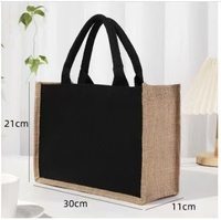 Sac fourre-tout en jute personnalisé avec logo imprimé, sac à main en lin professionnel pour femme, réutilisable, avec poignée, idéal pour les voyages, les cadeaux et le shopping