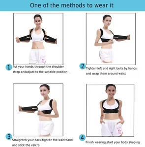 HKJD مصححات وضع الجسم والكتف منحني الظهر حزام حزام قابل للتعديل الجلوس مصحح الموقف للرجال والنساء - Product Image 6