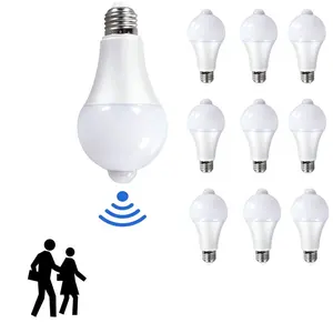 5W 7 W 9W 12W 15W induzione del corpo umano lampadine a LED E27 colore caldo/bianco LED lampadina intelligente luci notturne di sicurezza per interni