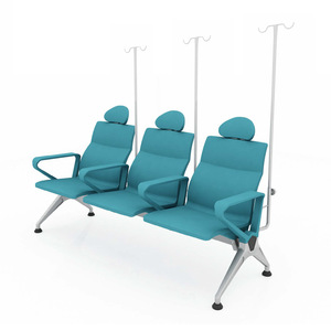 Silla de Infusión para Uso Hospitalario TP03PU de Tres Asientos con Pasamanos para Sala de Espera - Product Image 1