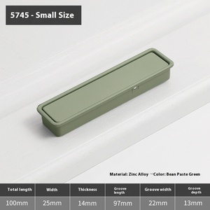 Nhà Máy Bán buôn vuông tối cửa tủ xử lý vô hình thiết kế hợp kim nhôm bền tủ quần áo tay nắm cửa - Product Image 6