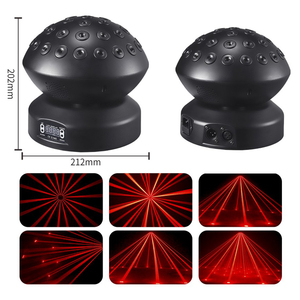 Luz Láser para Discoteca, 37 Ojos, 650 Nm, 40 W, Roja, para DJ, Discoteca, Escenario, Bola Móvil, Rotación Infinita, DMX512, Espectáculo Láser - Product Image 3
