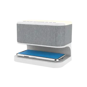 Senya-Pro AC/DC 8in1 multi function White Noise Machine FM Radio Alarm Clock Display Bluetooth Speaker Led Table Nightlight Lamp