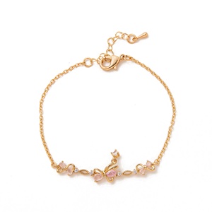 Braccialetto Trendy da Donna con Cuore in <span class=keywords><strong>Ferro</strong></span> e Zirconi, <span class=keywords><strong>Charm</strong></span> a Farfalla, Regalo di San Valentino, Gioiello Popolare - Product Image 6
