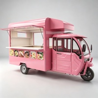 Voedselkar-tricycle met elektrische functie en complete uitrusting voor kleine cateringbedrijven