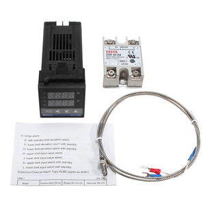 REX-C100FK02-V*DN Controllore di Temperatura Intelligente con Uscita SSR + SSR-40 <span class=keywords><strong>DA</strong></span> + Sonda Termocoppia <span class=keywords><strong>K</strong></span> + Dissipatore di Calore - Product Image 2