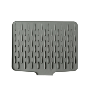 Tapis de drainage en silicone pour comptoirs de cuisine, lavable au lave-vaisselle, de qualité alimentaire, avec bord incliné pour laver la vaisselle, les fruits et les légumes - Product Image 1