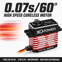Moteur servo tout métal haute vitesse XQ-POWER XQ-S8215D 15KG sans noyau étanche boîtier aluminium 0.07s 8.4V HV OEM ODM
