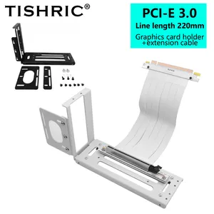 TISHRIC 20cm penuh kecepatan 3.0 PCIE X16 kabel tembaga dilindungi Extender untuk GPU grafis ekstensi kartu Riser pegangan kabel plible