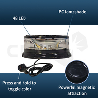 Nouvelle lampe de signalisation LED étanche IP67 18W ambre + blanc changeant de couleur - Stroboscope universel pour véhicules, camions, voitures, utilisation en cas d'urgence
