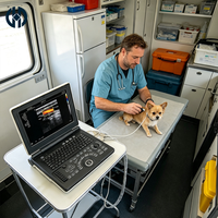 Ecógrafo Doppler Color Veterinario Portátil con Batería Integrada de Gran Capacidad, Máquina de Ultrasonido Veterinario para Hospital de Animales