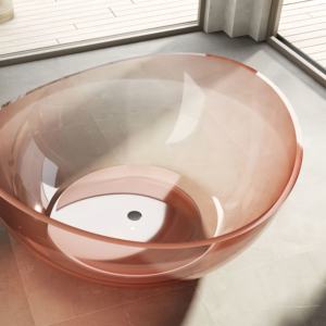 Neues Design Transparente Badewannen aus rotem Harz Moderne transparente Badewanne aus klarem Kristall Badewanne aus massivem Harz Sexy Badewannen - Product Image 4