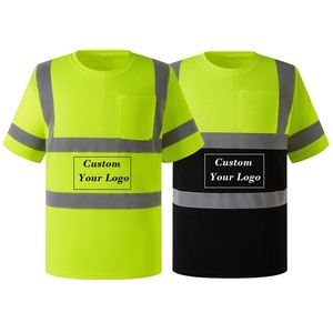 เสื้อยืดทำงานผู้ชายแบบสะท้อนแสงพร้อมแถบสะท้อนแสง โลโก้สั่งทำได้ ระบายอากาศดี คอกลม - Product Image 1