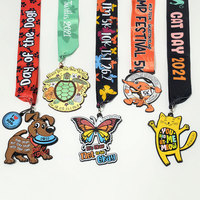 Fabricante de Medallas, Diseño al por Mayor, Medallas de Metal de Aleación de Zinc con Forma de Animal, Premios para Maratón, Medallas Personalizadas para Deportes