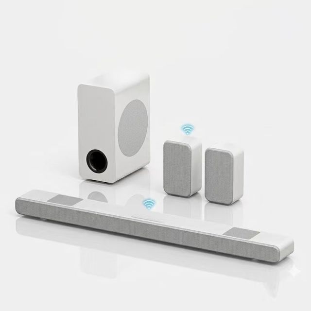 Black White High-Performance 5.1 Channel 6-Speaker Home Theater Audio System Powerful Subwoofer for 5.0 Wireless for
