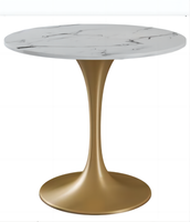 Table basse de luxe pour la maison, design chinois moderne, en dalle de pierre naturelle, avec cadre en acier inoxydable plaqué or, qualité commerciale