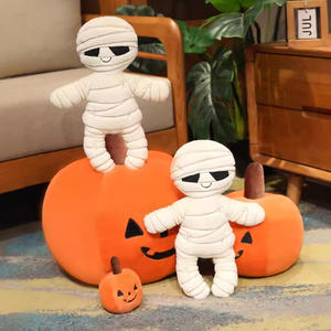 Hallowmas ตุ๊กตานุ่มมากตุ๊กตามัมมี่ออกแบบการ์ตูนฟักทองเครื่องบรรจุผ้าฝ้าย PP ตุ๊กตาขายส่งราคาถูกบรรเทาความเครียด - Product Image 4