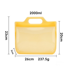 100% Food-grade Silicone Waterproof Durable Multifunctional Portable Bags 2000ML <b>Storage</b> Big Bag Wholesale - Product Image 2