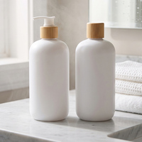 Emballage cosmétique rond personnalisé en impression 3D UV, 500 ml, 40 g, pulvérisateur, bouchon en aluminium, bouteille de lotion en plastique PET écologique