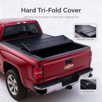 Couverture de benne rigide pliable en alliage d'aluminium de type semi-rigide pour Chevy Colorado, Ranger NP300, Silverado 1500 2007-2013