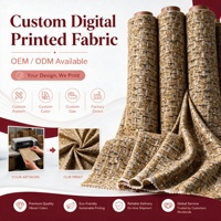 Tissu Tweed Doré Brillant Respirant 100% Polyester avec Fil Métallique Tissé pour Robes de Filles et Housses de Canapé