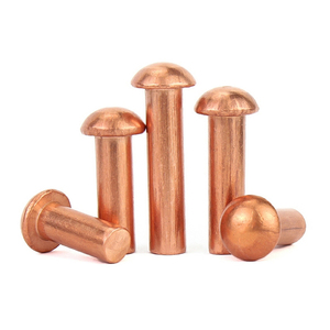Sarı pirinç bakır bronz cilalı yuvarlak ince mantar Oval CSK düz havşa başkanı katı perçin DIN660 DIN302 DIN7338 DIN660 - Product Image 4