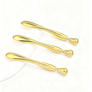 Spatules de massage pour crème contour des yeux en alliage de zinc, cuillères cosmétiques pour le visage, spatules de maquillage pour le soin des yeux - Product Image 5