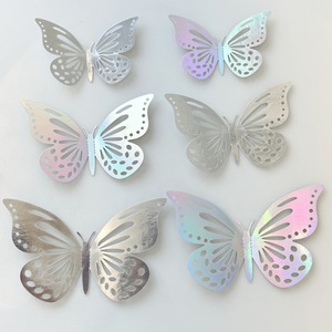 12 pièces/sac Décoration de gâteau en acrylique double face style papillon Ins pour la fête des mères et les anniversaires, fournitures de décoration de gâteaux - Product Image 3