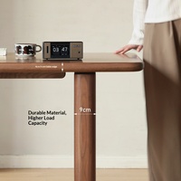 Table à manger en bois de noyer massif, style minimaliste, design rectangulaire multifonctionnel pour la maison, le bureau, la salle à manger